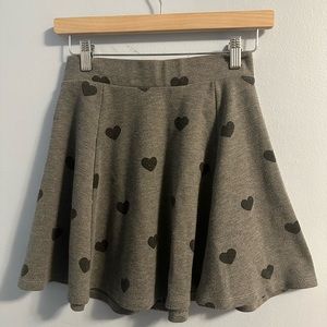 H&M Divided Black Heart Skater Skirt